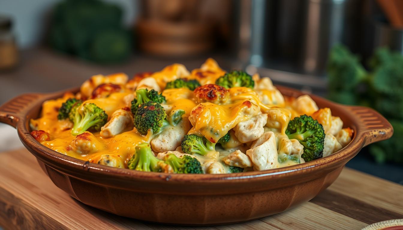 The Best Damn Creamy Chicken Broccoli Casserole with Cheese