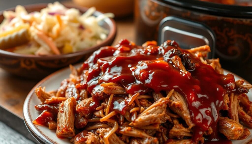 The Best Damn Slow Cooker Pulled Pork with BBQ Sauce