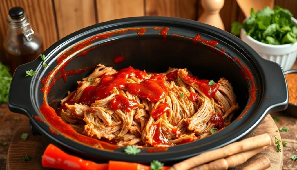 The Best Damn Slow Cooker Pulled Pork with BBQ Sauce