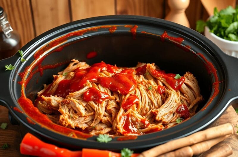 The Best Slow Cooker Pulled Pork with BBQ Sauce