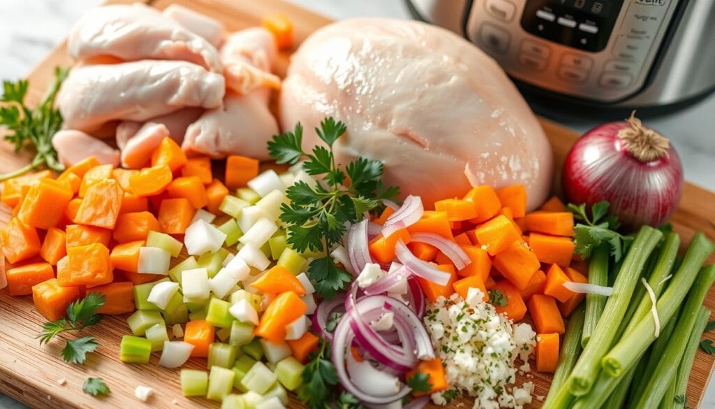 Homemade Instant Pot Chicken Soup with Vegetables