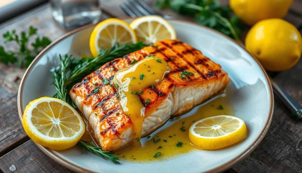 Easy Grilled Salmon Recipe with Lemon Butter Sauce