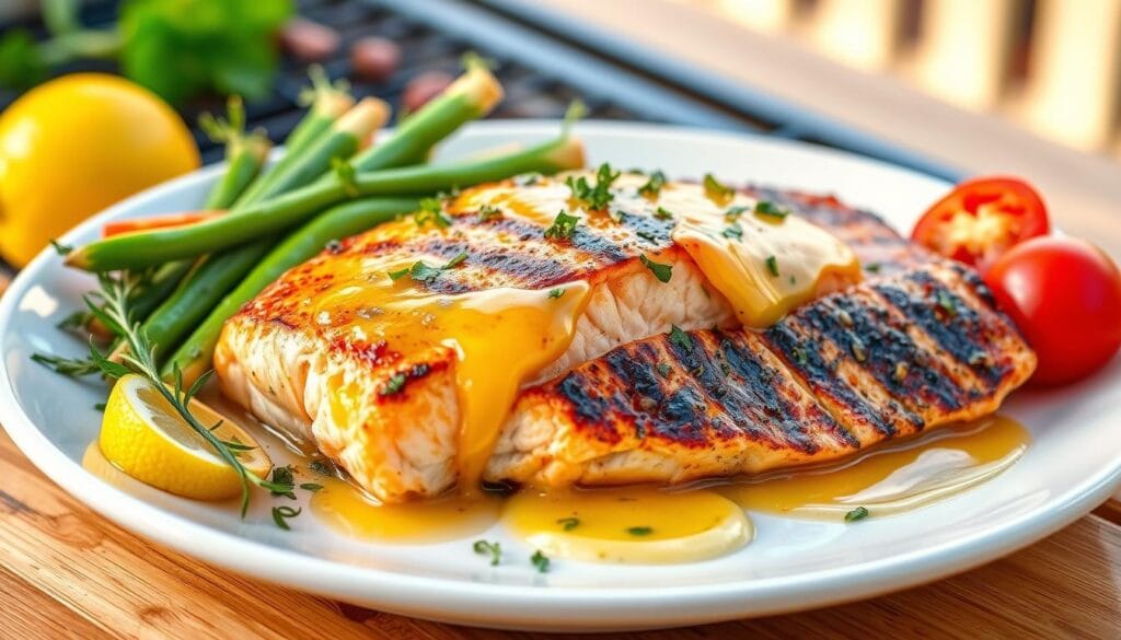 Easy Grilled Salmon Recipe with Lemon Butter Sauce