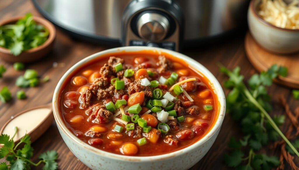 Classic Slow Cooker Chili with Beans and Ground Beef