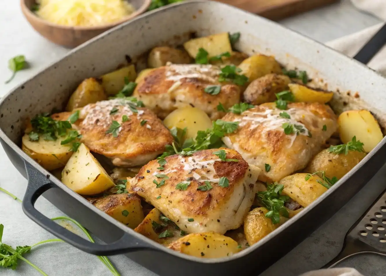 Garlic Parmesan Chicken and Potatoes