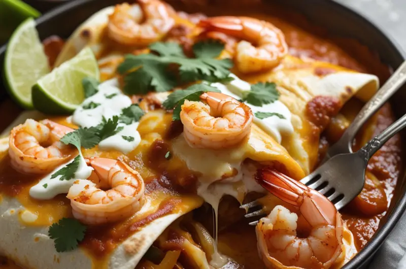 Creamy Chipotle Shrimp Enchiladas Recipe