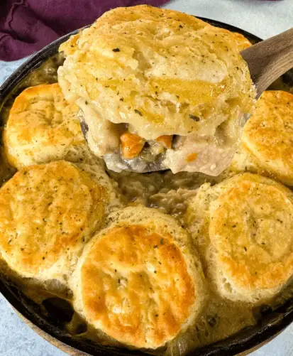 Chicken Pot Pie with Biscuits